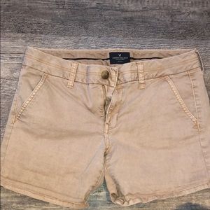 Khaki American eagle shorts